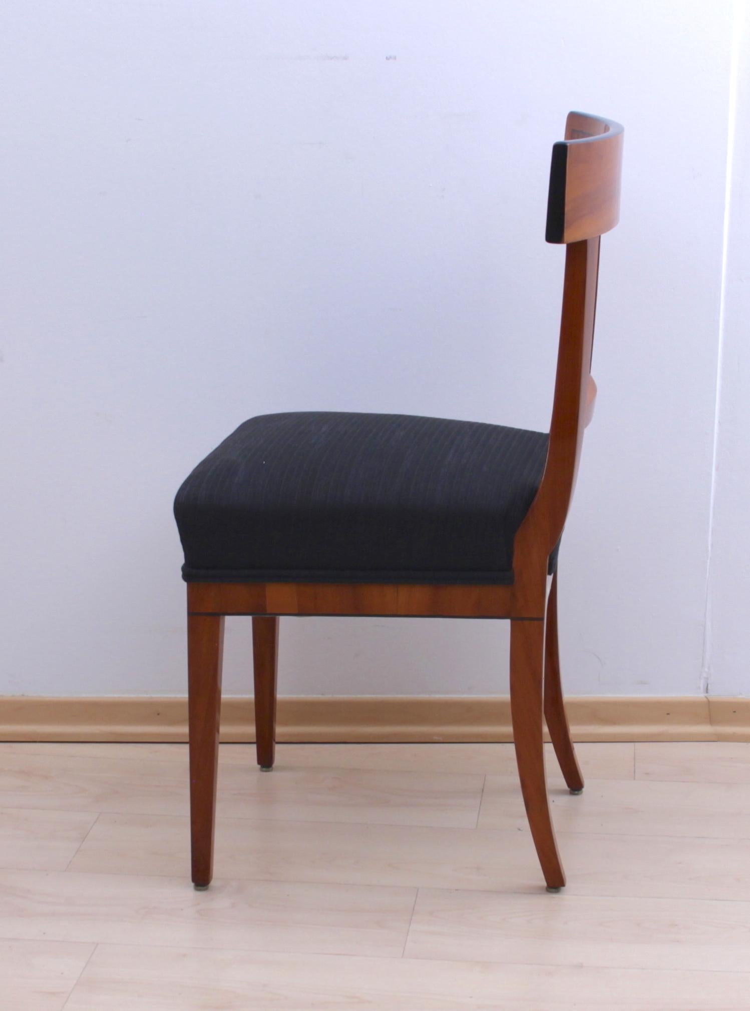 Biedermeier Chair, Cherry/Birch Root/Ebony, South Germany, circa 1820 In Good Condition In Regensburg, DE