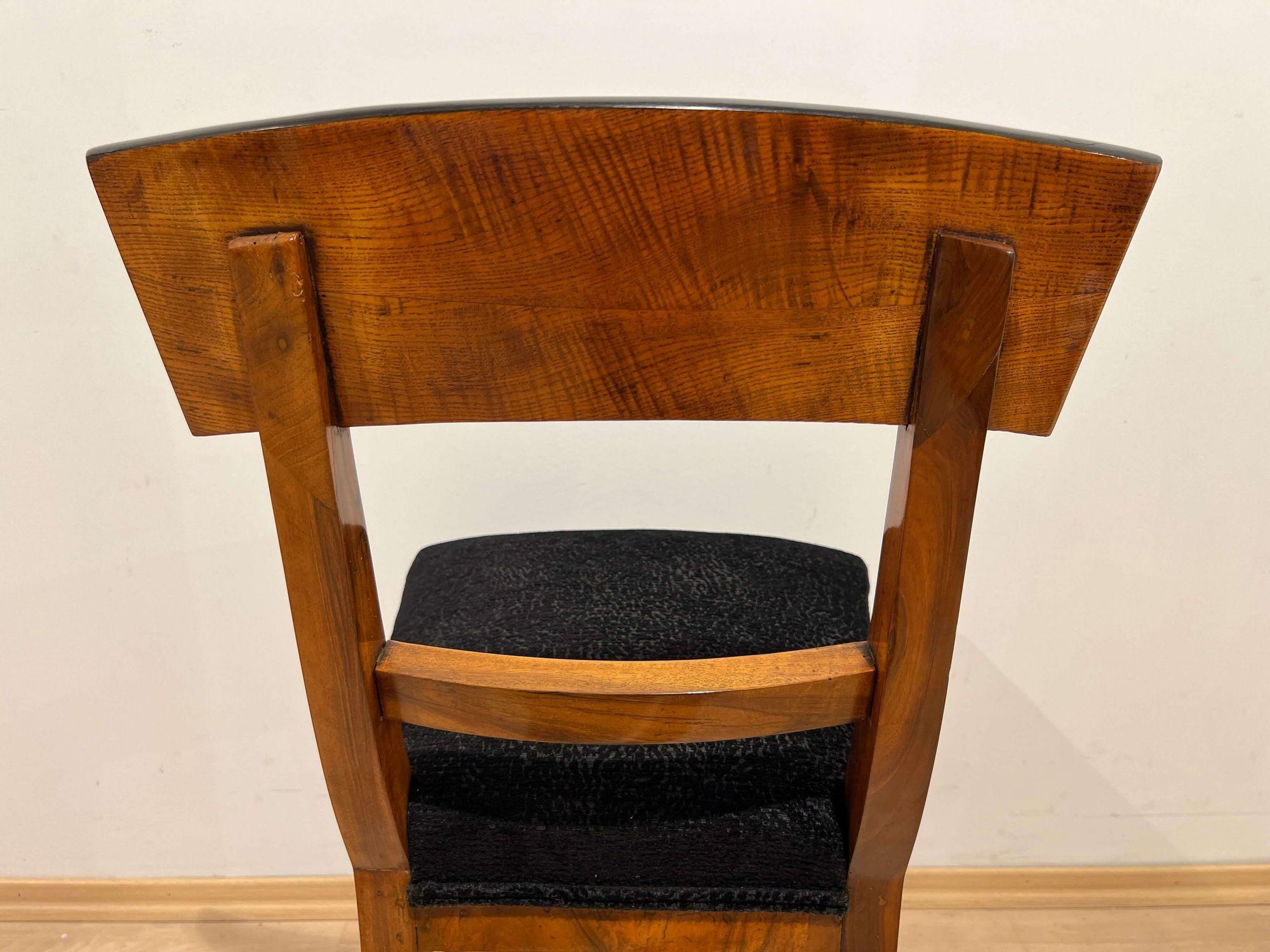 Biedermeier Chair, Cherry Wood and Ink, South Germany, circa 1820 For Sale 7