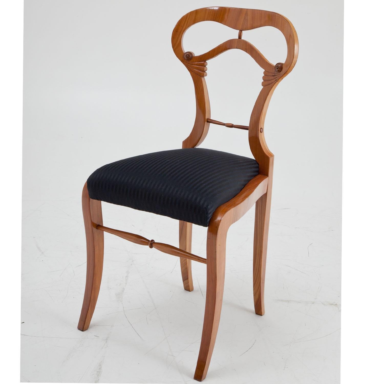 Cherry Biedermeier Chair, Prague, circa 1830 For Sale