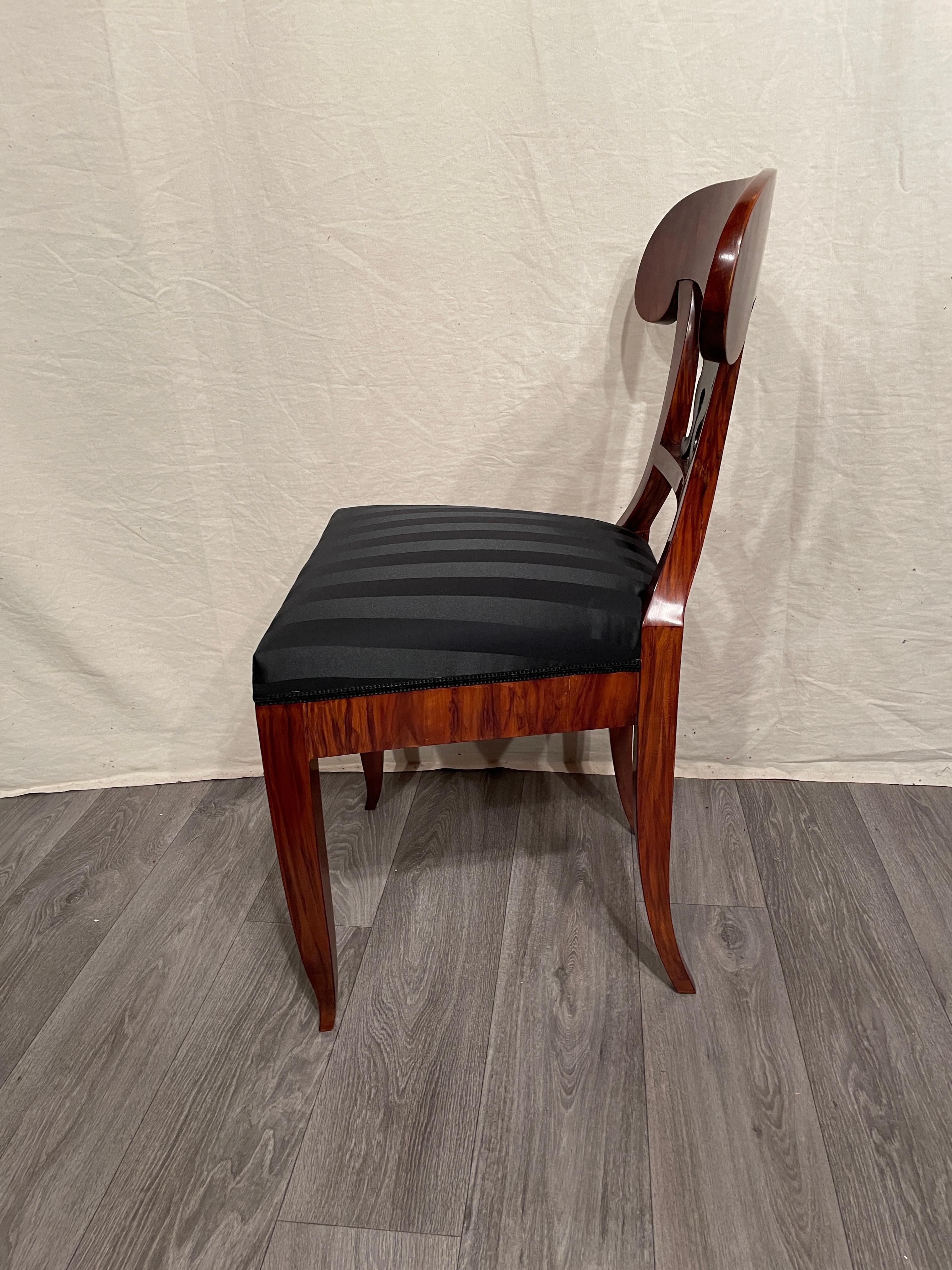 Veneer Biedermeier Chair, South German 1820, Walnut For Sale