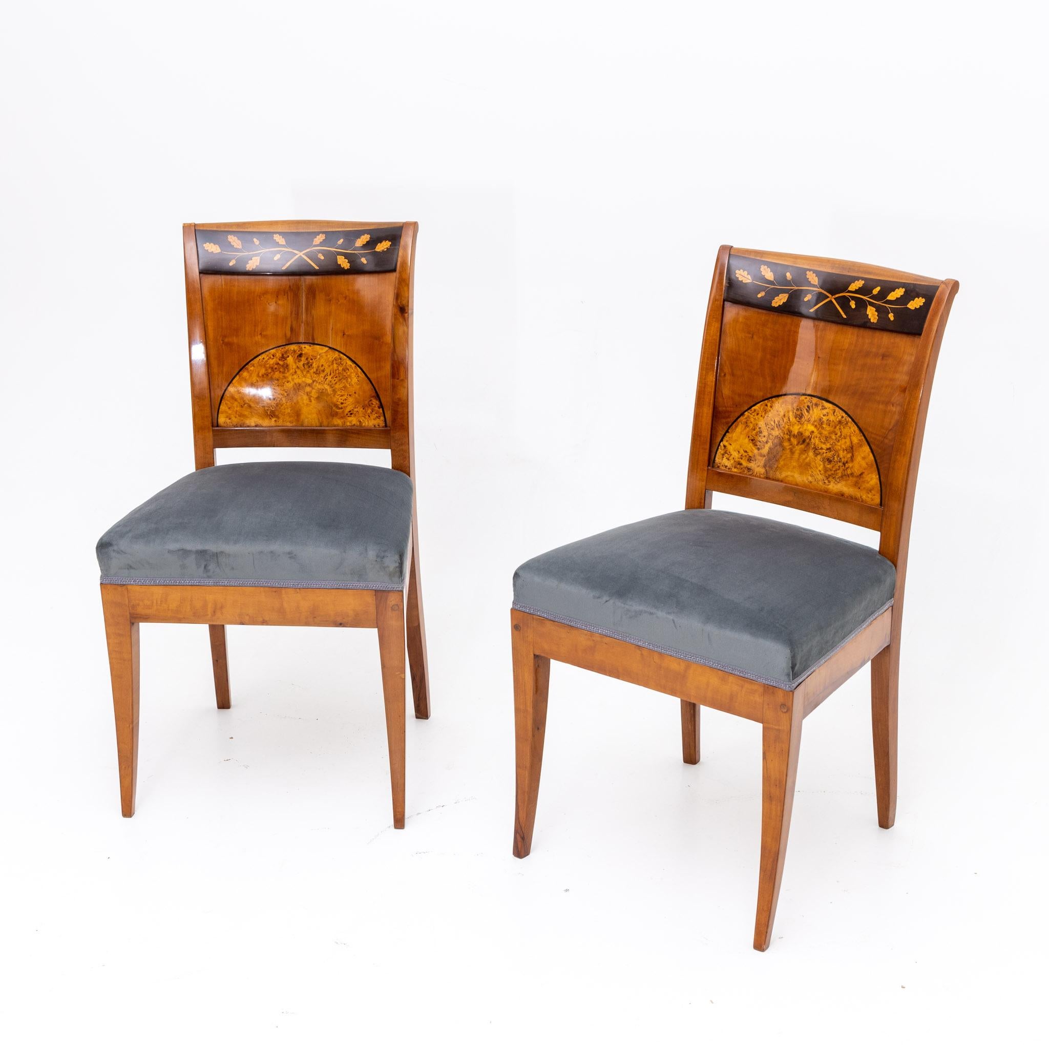 Italian Biedermeier Chairs, Central German circa 1820