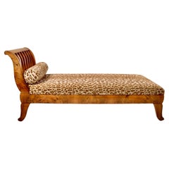 Biedermeier Chaise Longue, Viena, Austria c1830