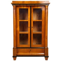 Antique Biedermeier Cherry Bookcase, circa 1820