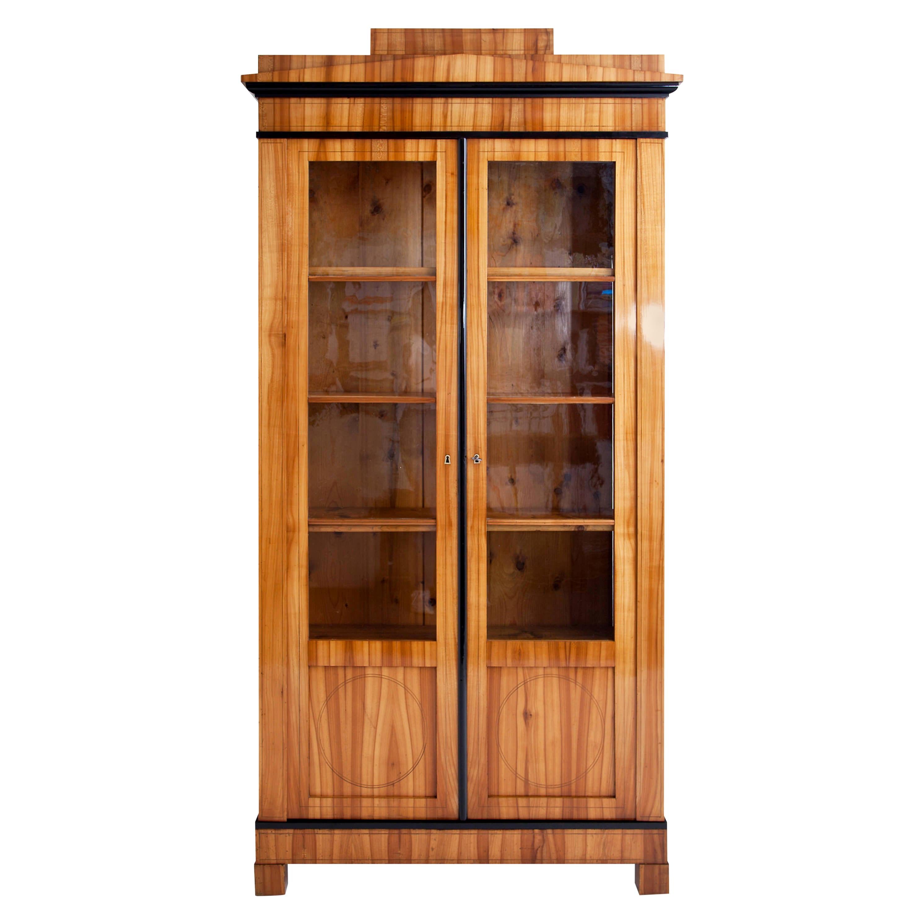 Biedermeier Cherry Bookcase, Saxony, circa 1820