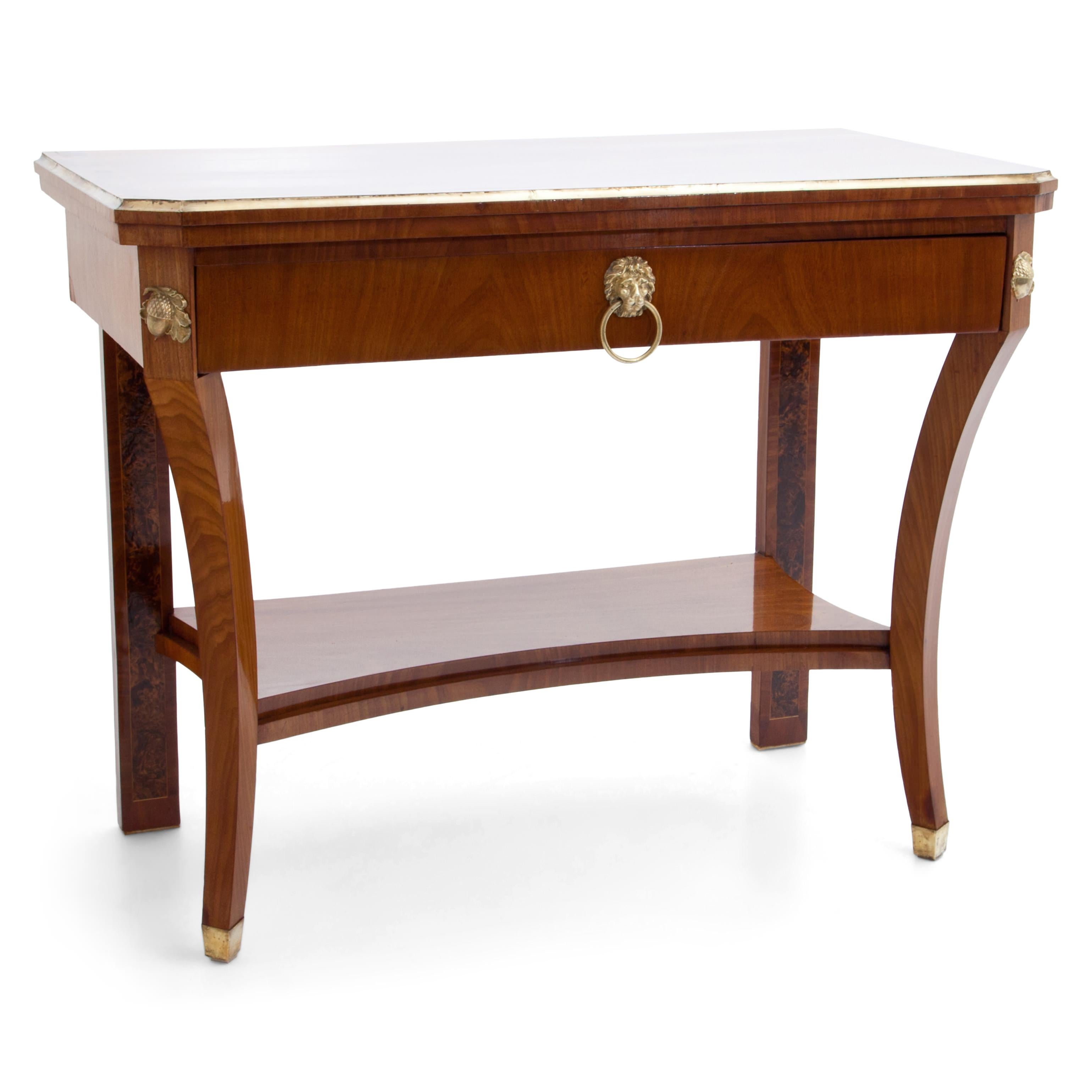 Biedermeier Cherry Console Table, Northern Germany, Probably Altona, circa 1820 In Good Condition In Greding, DE