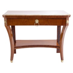 Antique Biedermeier Cherry Console Table, Northern Germany, Probably Altona, circa 1820