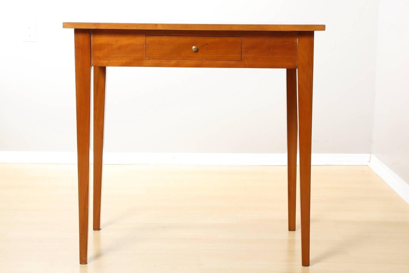 Biedermeier Cherry Table with Marquetry Details, circa 1840 For Sale 1