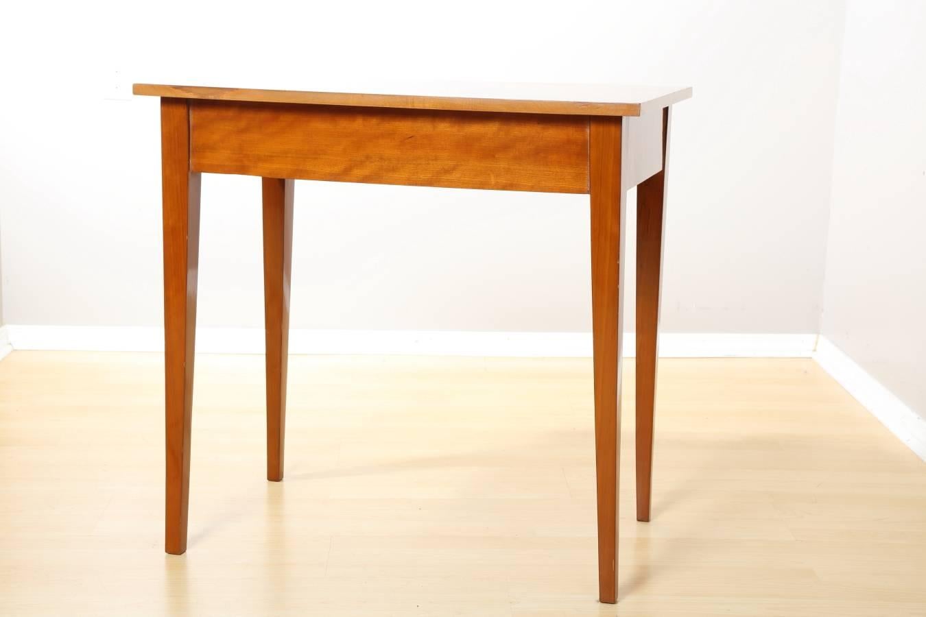 Biedermeier Cherry Table with Marquetry Details, circa 1840 For Sale 3