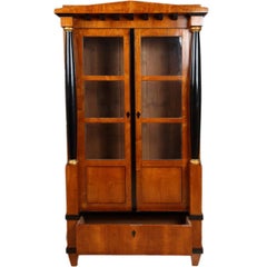 Antique Biedermeier Cherry Vitrine, circa 1840