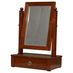 Specchio austriaco in legno di ciliegio Biedermeier, 1830