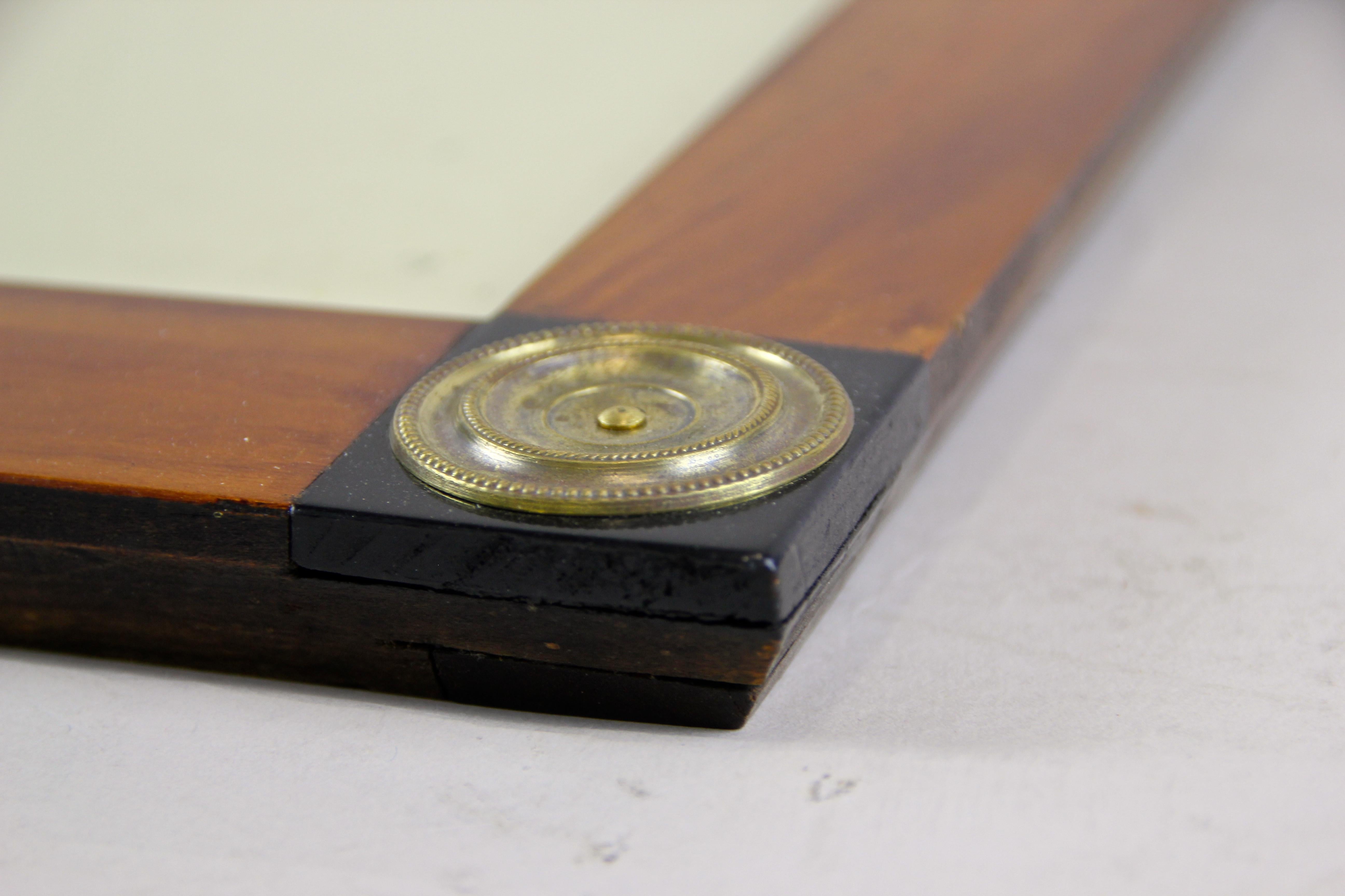 Biedermeier Cherrywood Picture Frame with Brass Applications Austria, circa 1820 6