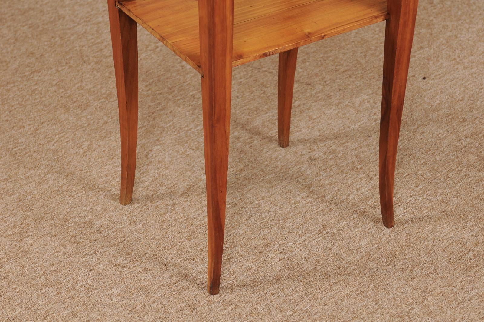 Biedermeier Cherrywood Side Table, circa 1850 In Good Condition In Atlanta, GA