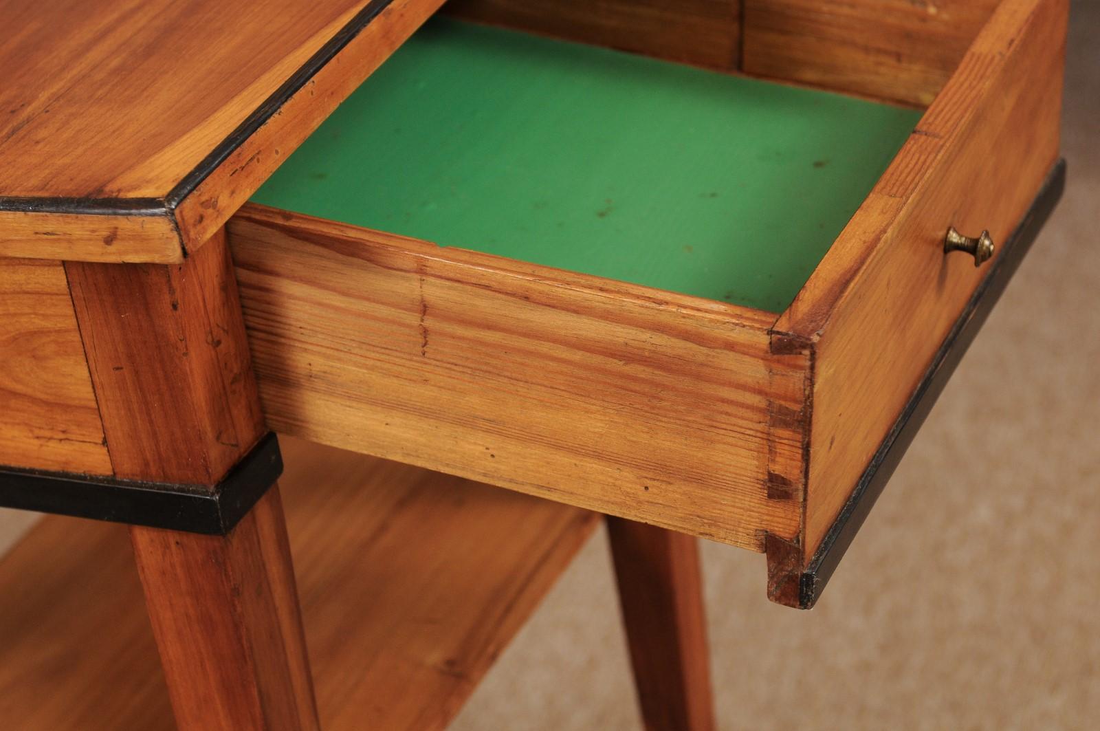 Wood Biedermeier Cherrywood Side Table, circa 1850