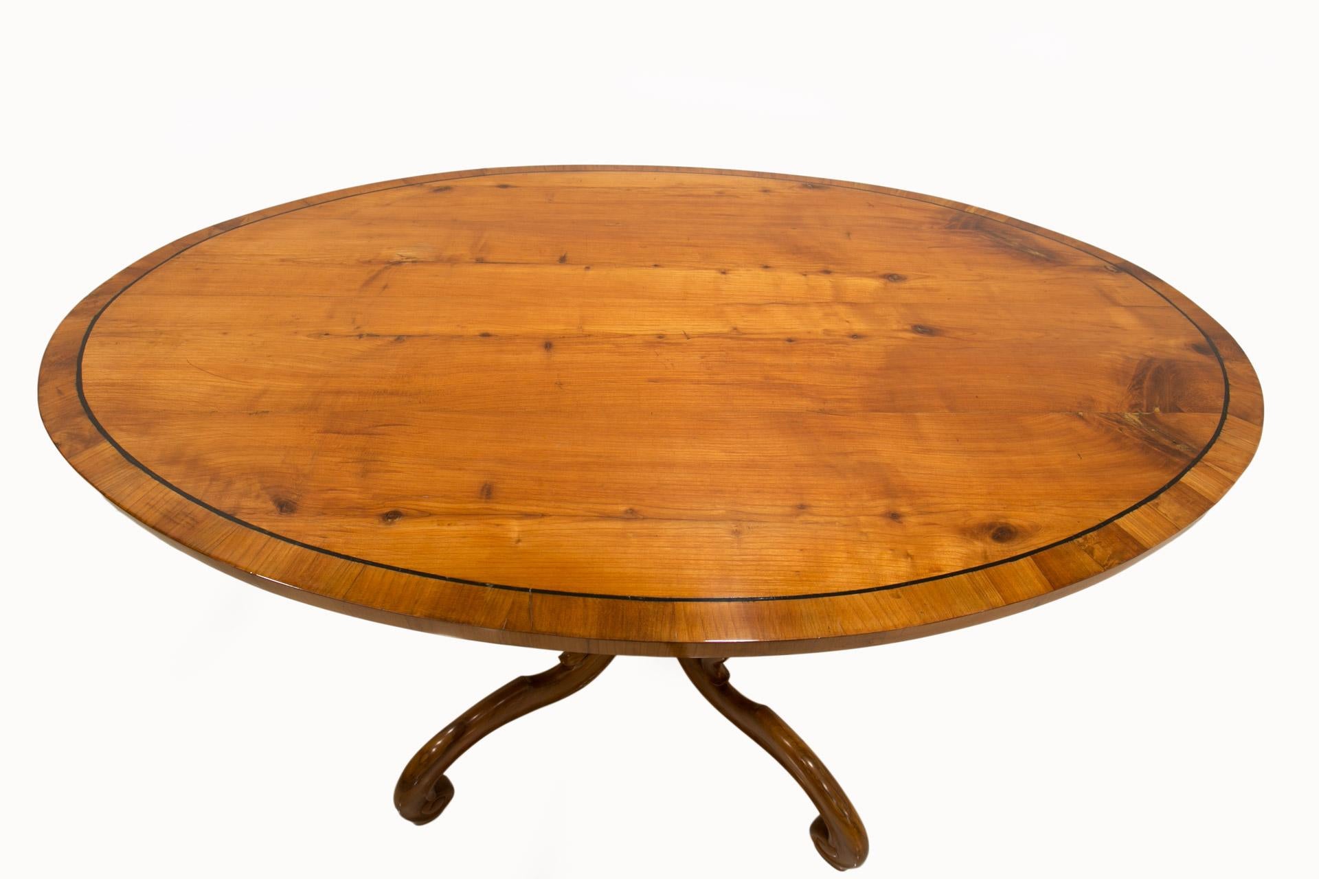 Austrian Biedermeier Cherrywood Table, Austria, 19th Century
