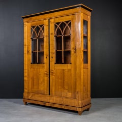 Vitrine Biedermeier, Allemagne, 19e siècle, entièrement restaurée