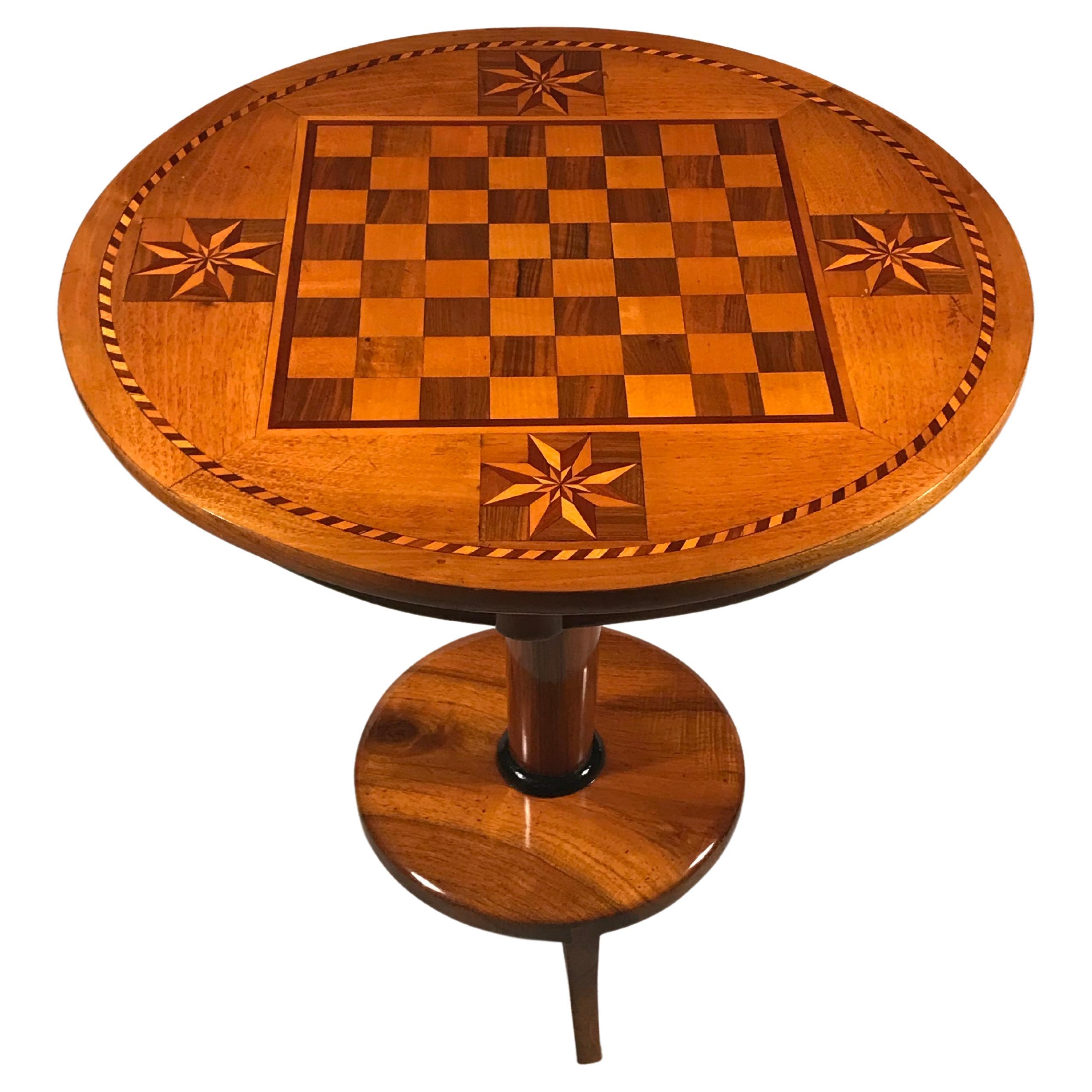 Table d'échecs Biedermeier, Allemagne 1820-1830