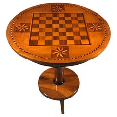 Vintage Biedermeier Chess Table, Germany 1820-1830