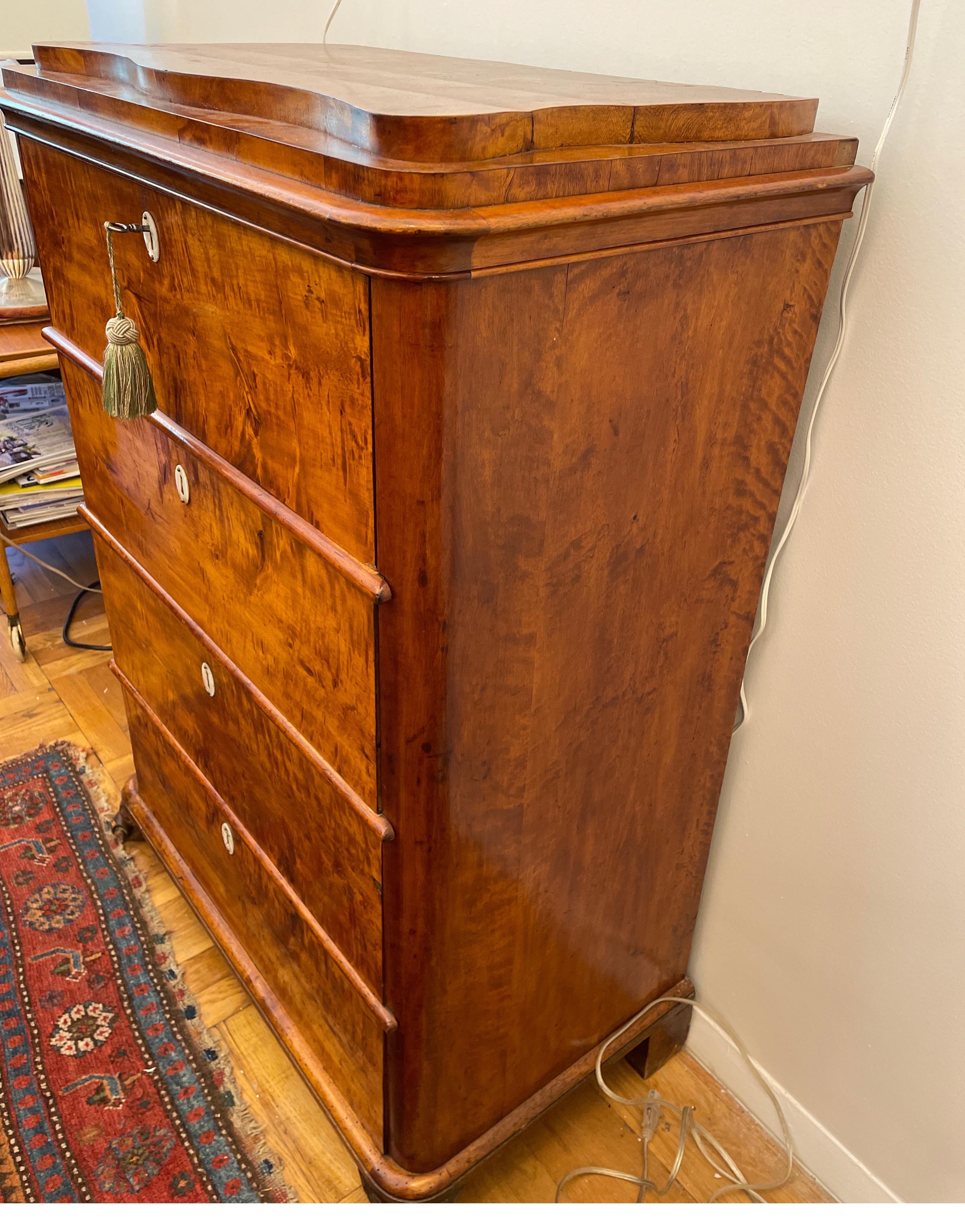 Hand-Crafted Biedermeier Chest of Drawers