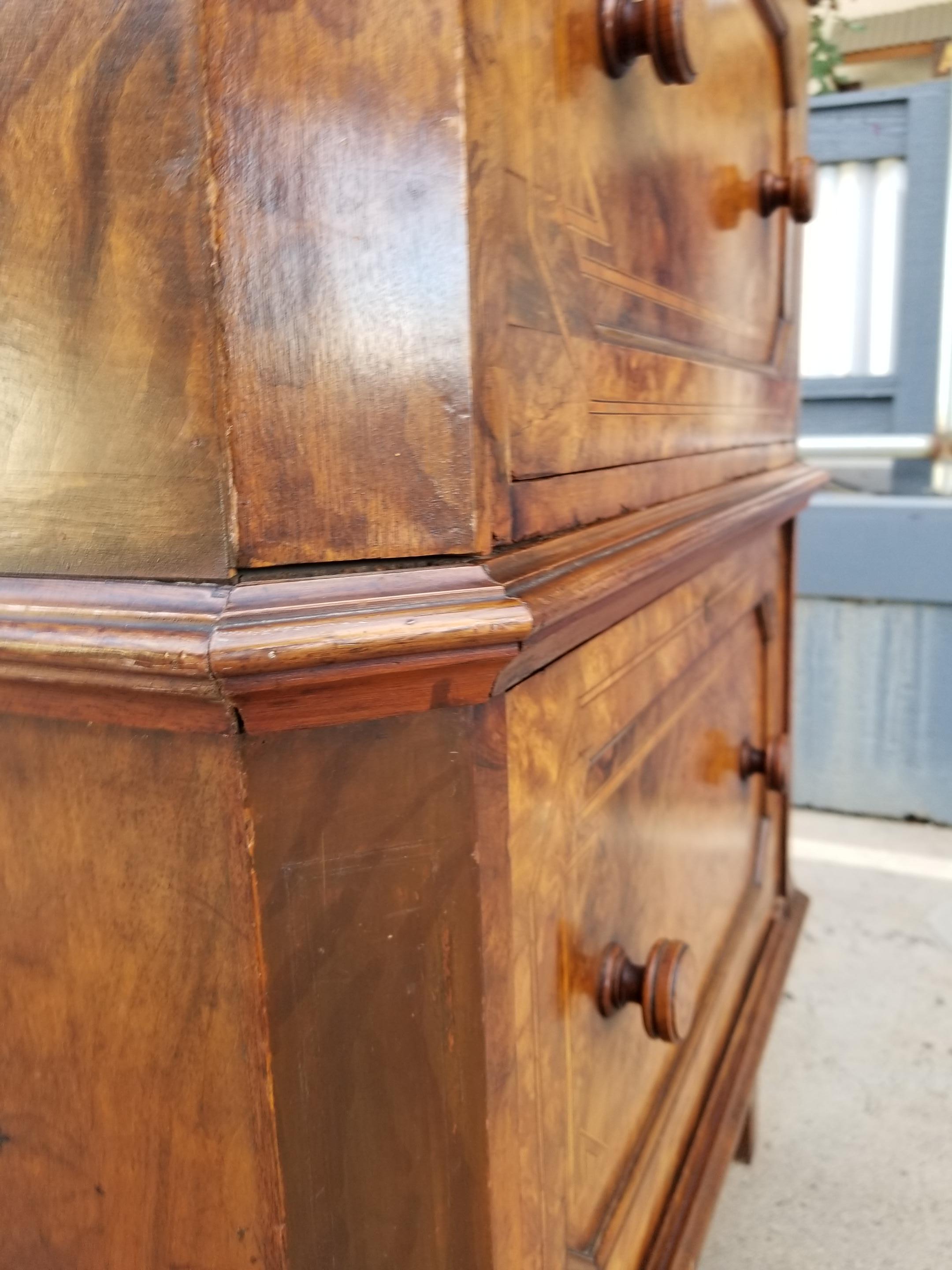 Burl Biedermeier Chest of Drawers