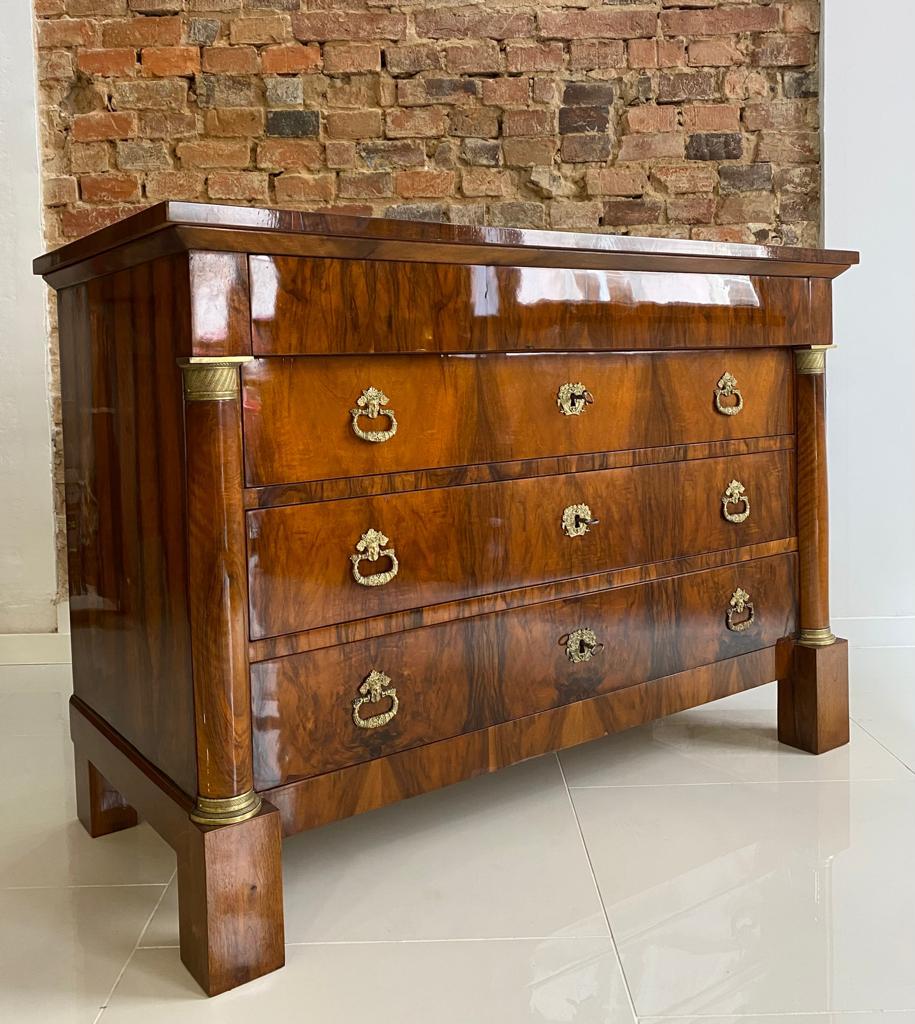 Polished Biedermeier Chest of Drawers, France, circa 1830s