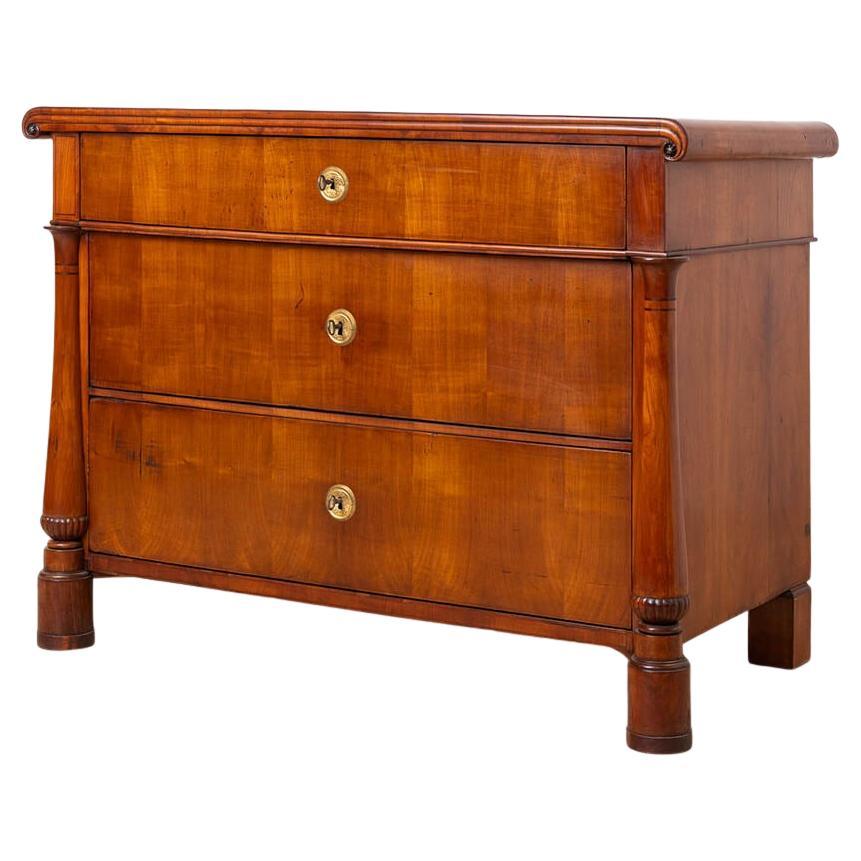 Biedermeier Chest of Drawers in Cherry Wood, Mid 19th Century