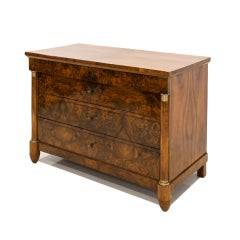 Biedermeier Chest of Drawers in Walnut, Germany, 19th Century
