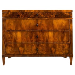Biedermeier Chest of Drawers in Walnut Veneer, Germany, 19th Century
