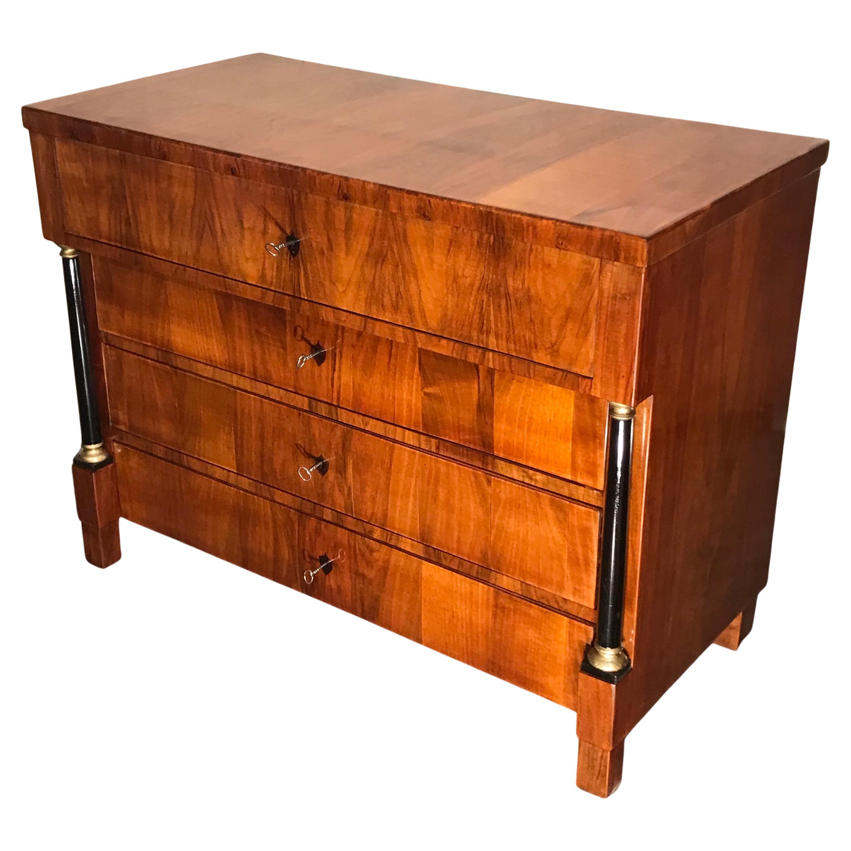 Biedermeier Chest of Drawers, South German 1820, Walnut