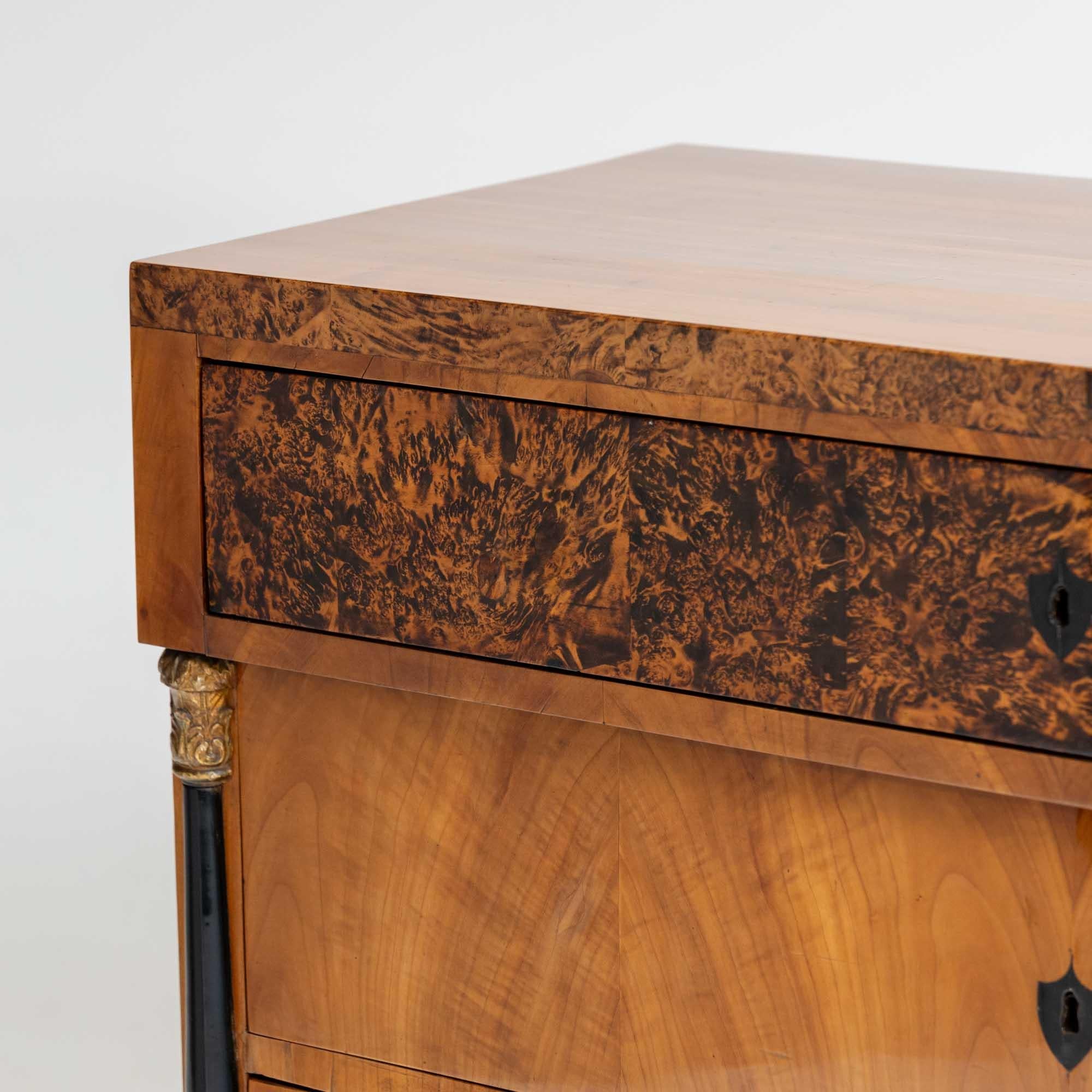 Ebonized Biedermeier chest of drawers, South Germany around 1820