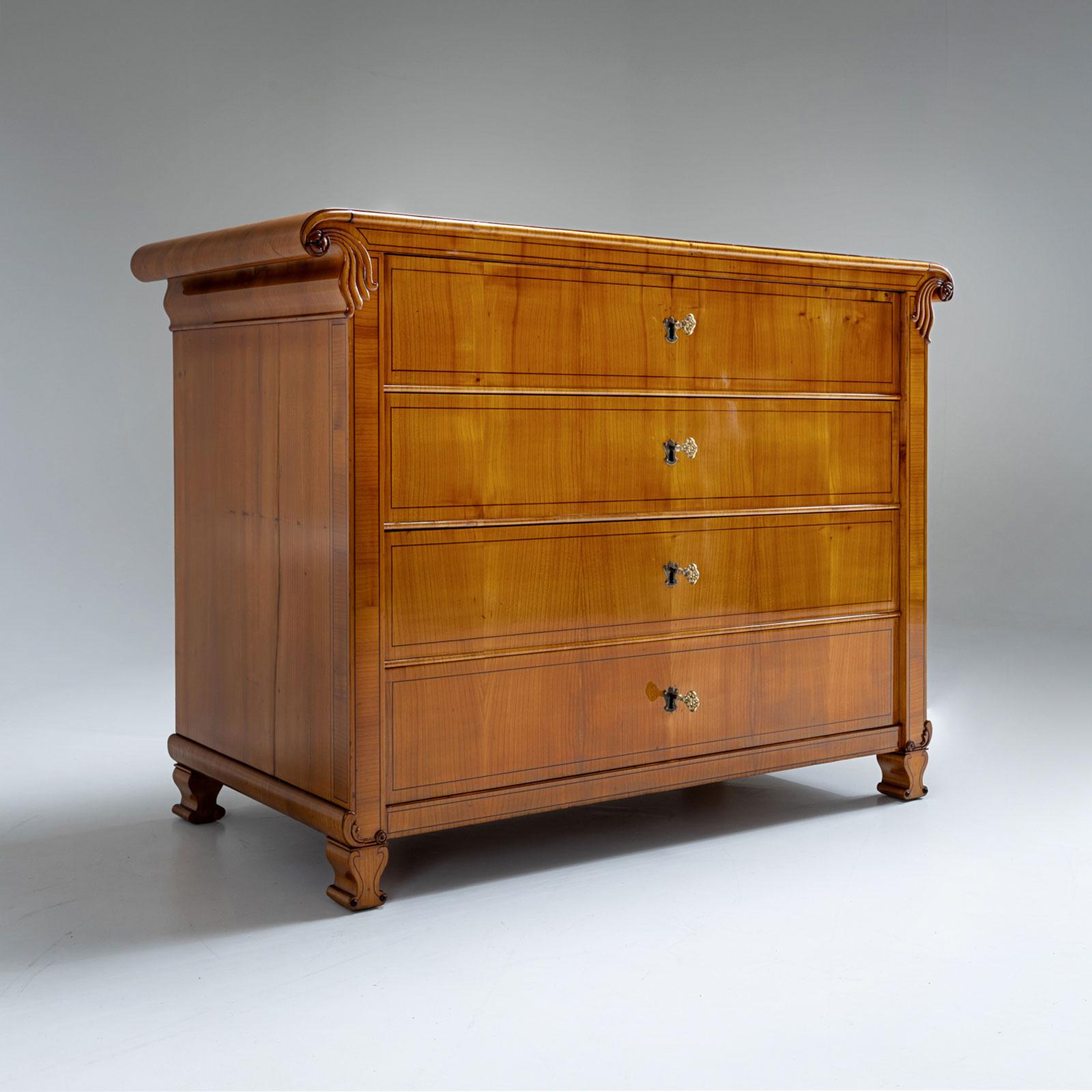 Austriaco Cassettiera Biedermeier, Monarchia del Danubio, 1830 circa in vendita