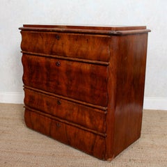 Biedermeier Chest of Drawers Swedish Flamed Mahogany