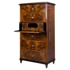Cómoda Biedermeier con Secretario, Austria, Mediados S. XIX