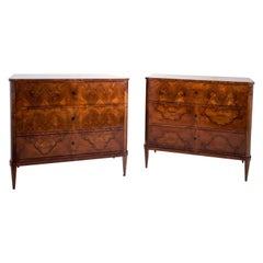 Walnut Commodes and Chests of Drawers