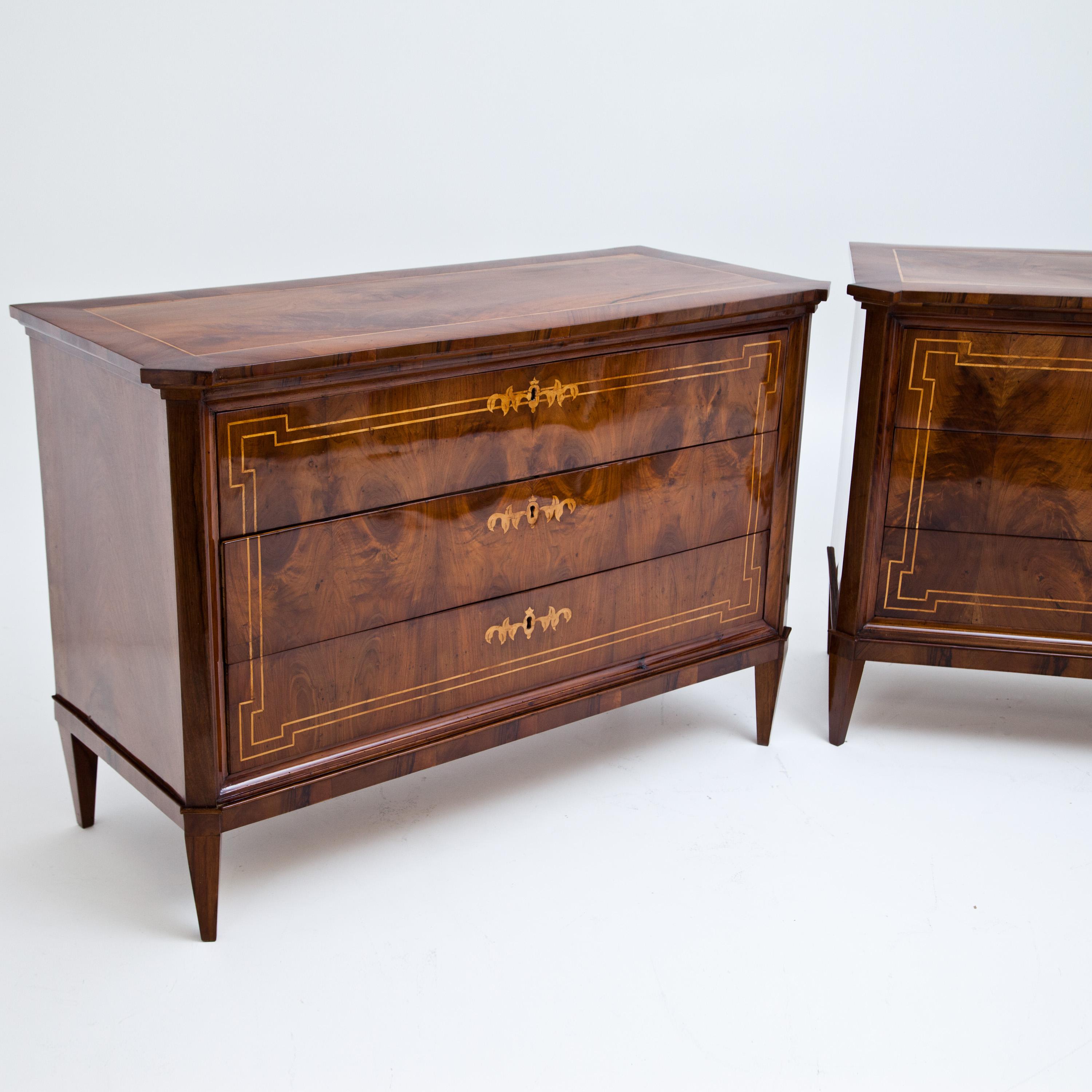 Biedermeier Chests of Drawers, Italy, 19th Century In Good Condition In Greding, DE