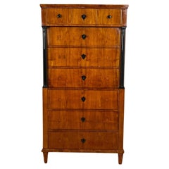 Chiffonnier Biedermeier, placage de cerisier, Allemagne du Sud vers 1830