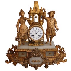Antique Biedermeier Chimney Clock