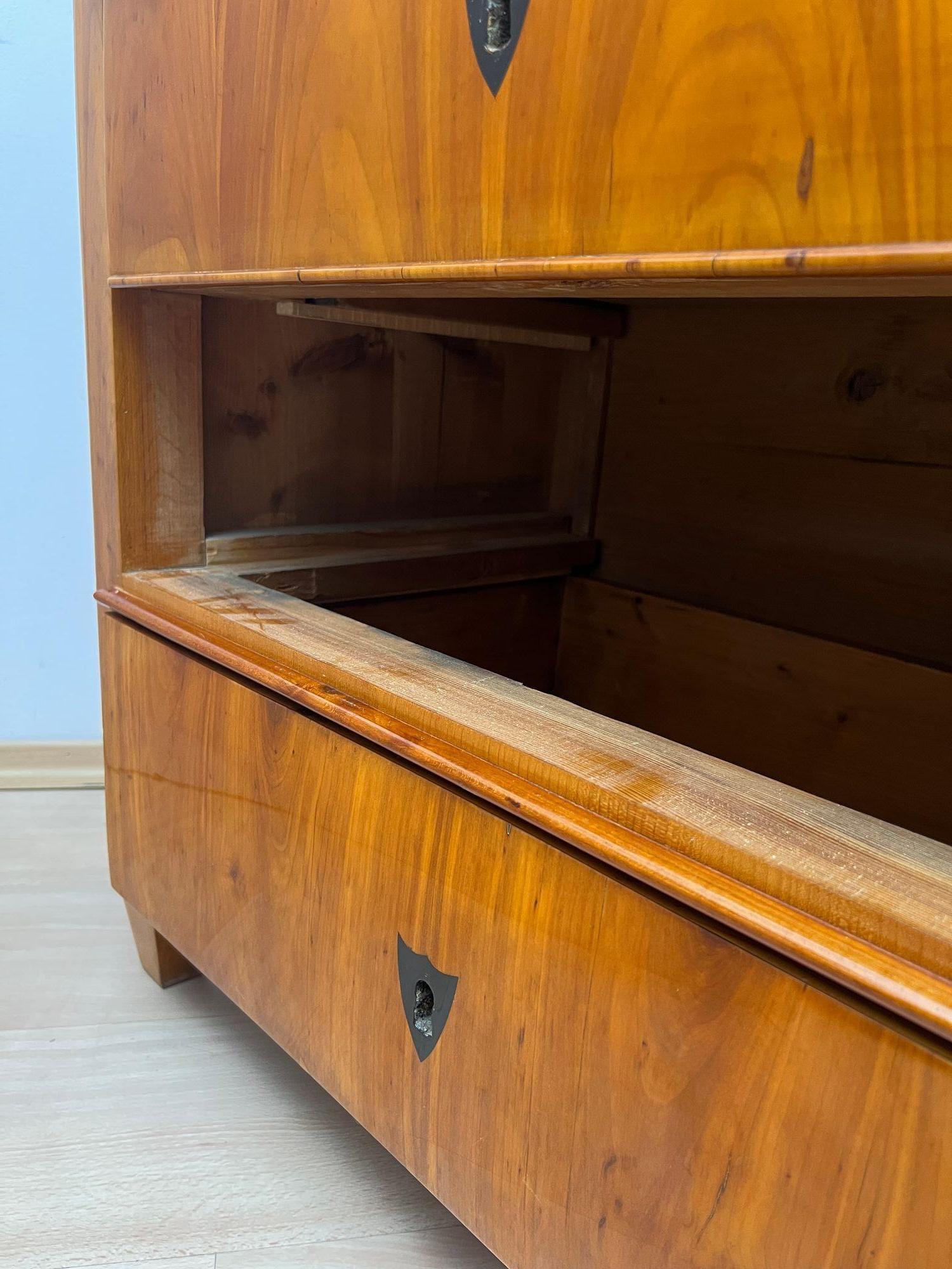 Biedermeier Commode, Cherry Veneer, Ebonized, South Germany, circa 1830 in vendita 13