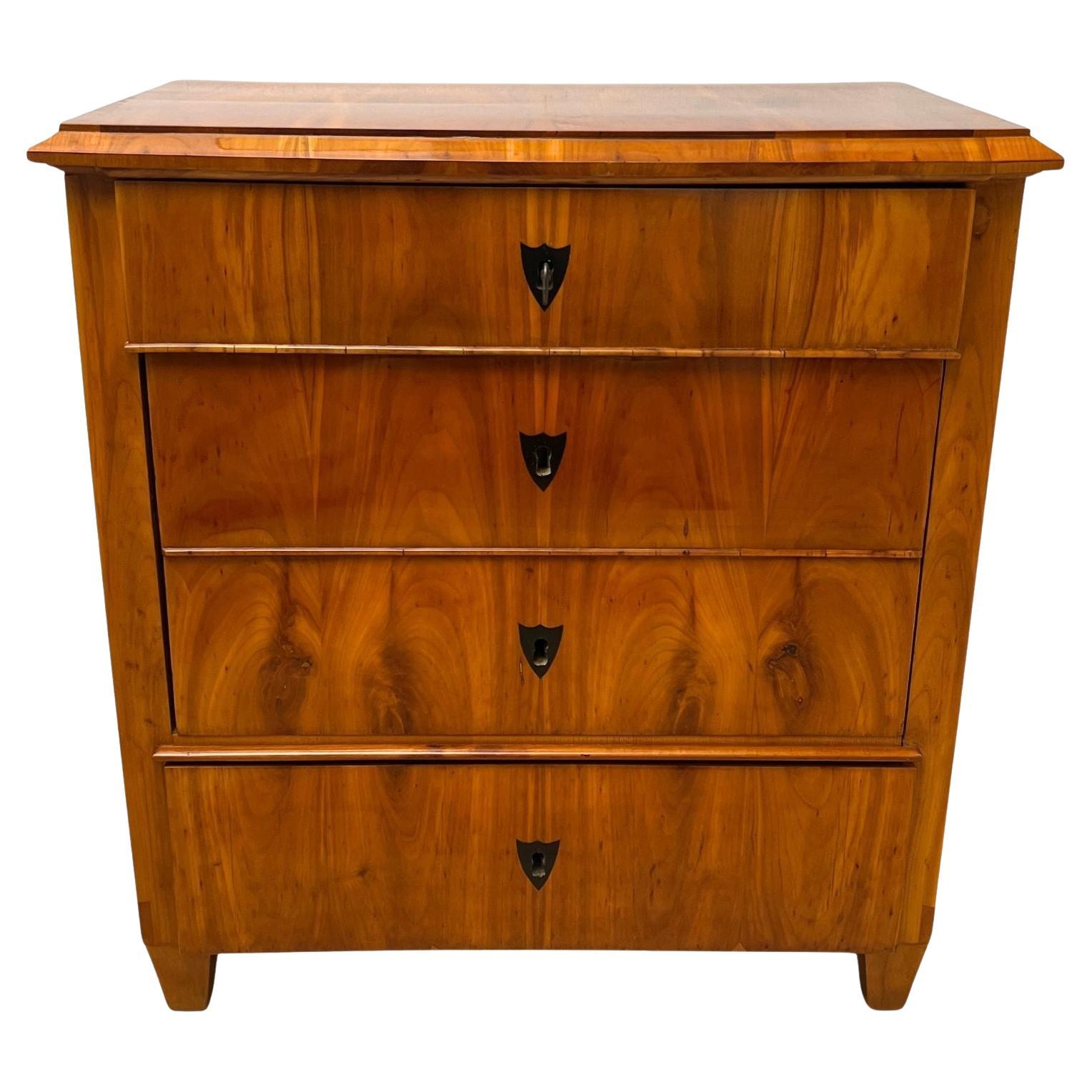 Biedermeier Commode, Cherry Veneer, Ebonized, South Germany, circa 1830