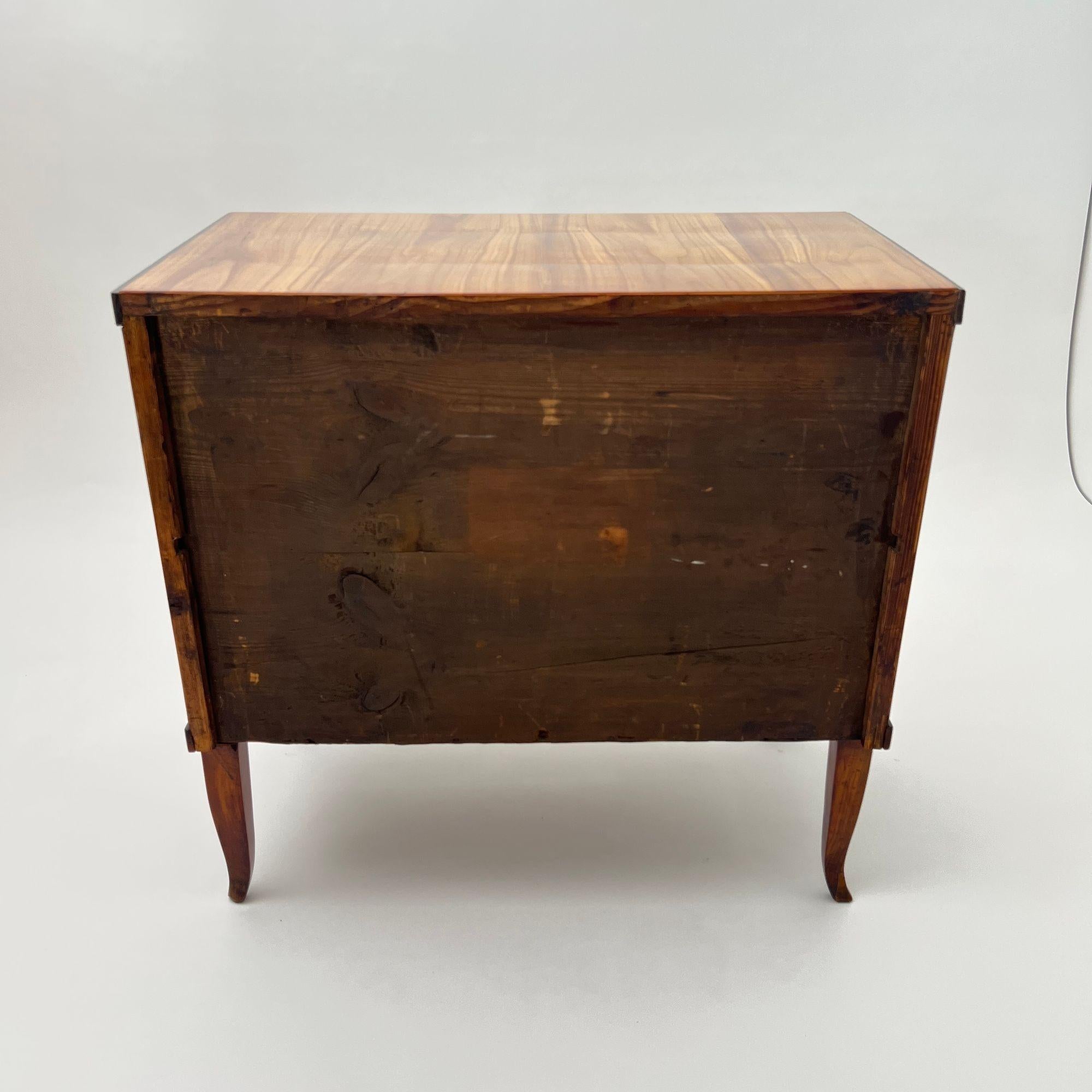 Biedermeier Commode, Cherry Wood, Ebonized, Gilded, Franconia circa 1820 For Sale 13