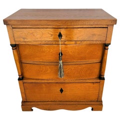 Antique Biedermeier Commode Chest Nightstand Table