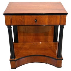 Biedermeier Console Table, Cherry Veneer, Two Drawers, South Germany circa 1820