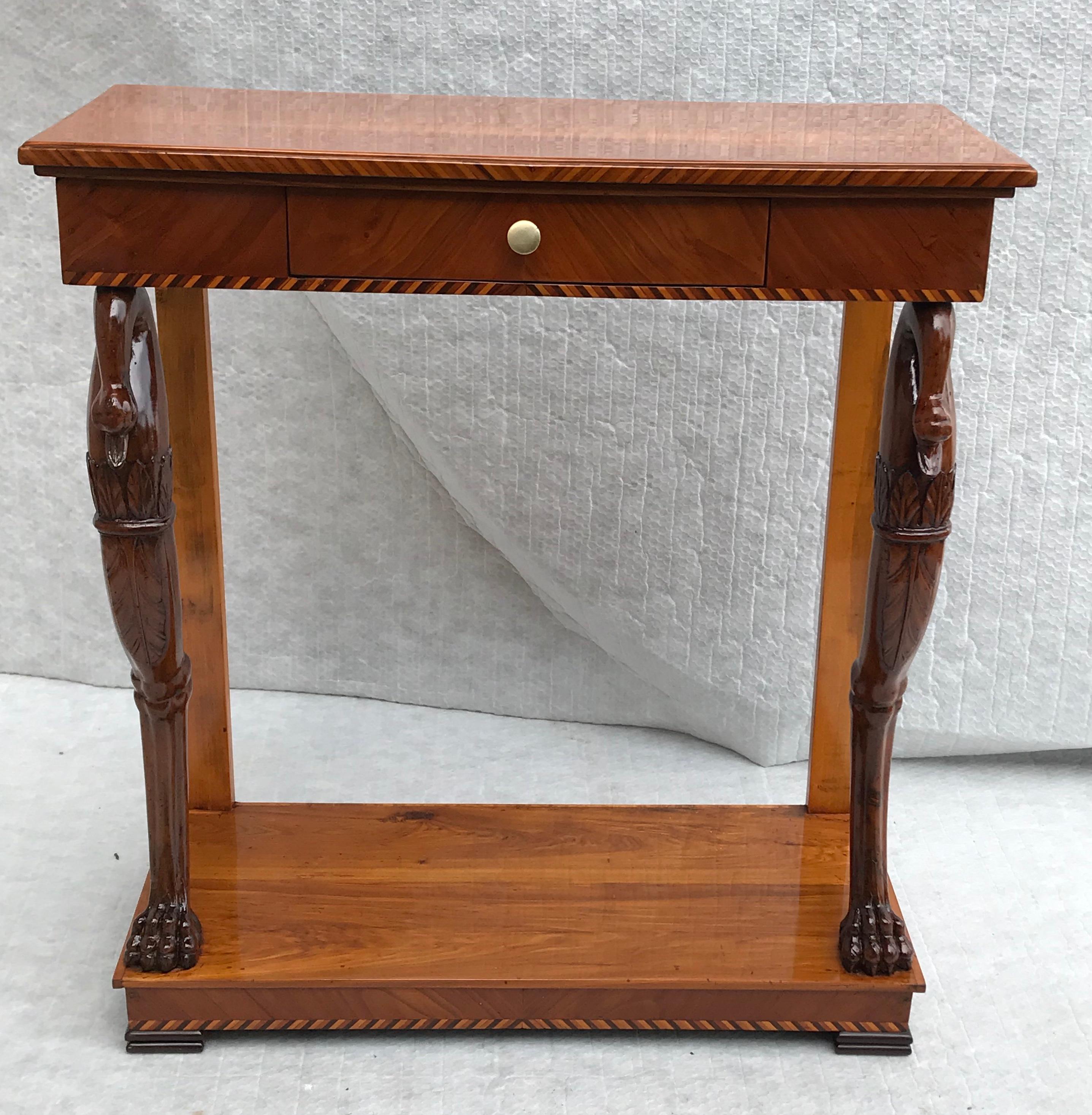 Cherry Biedermeier Console Table, Southern Germany, 1820
