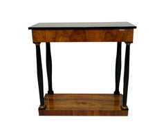 Biedermeier Console Table, Walnut Veneer, Ebonized, South Germany, circa 1820