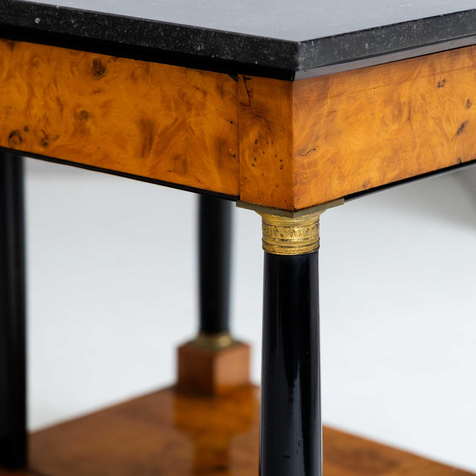 German Biedermeier Console Table with Stone Top, circa 1820 For Sale