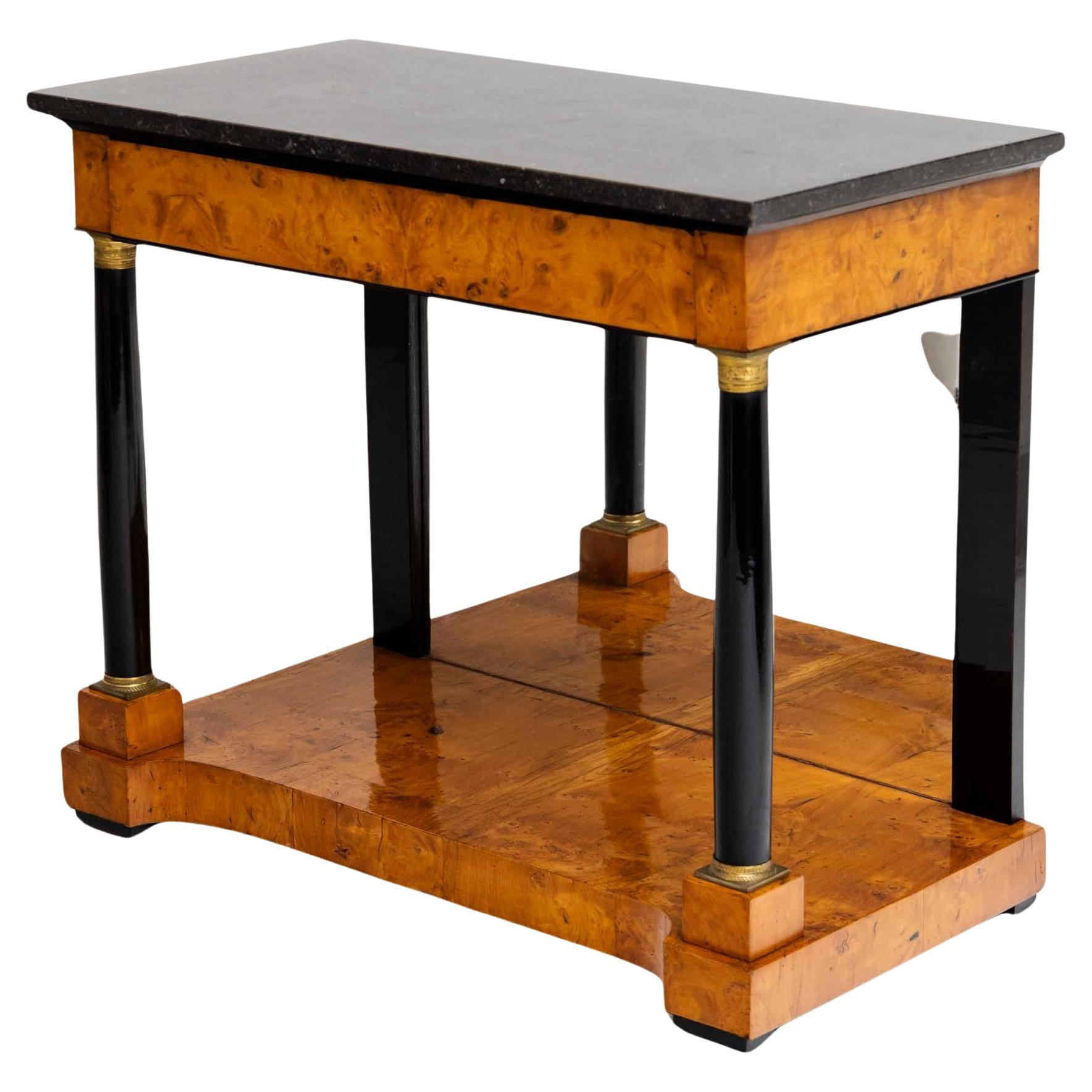 Biedermeier Console Table with Stone Top, circa 1820 For Sale