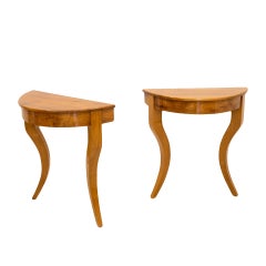 Biedermeier Console Tables in Cherrywood, Germany, 19th Century Biedermeier Console Tables in Cherrywood, Germany, 19th Century