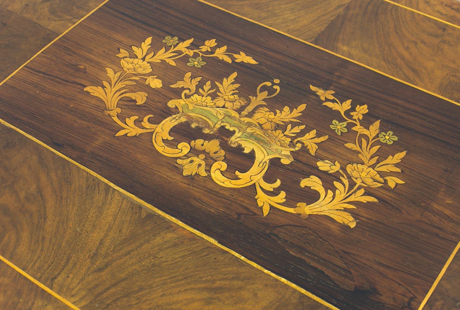 Early 19th Century Biedermeier Decorative Thread Table with Marquetry Details, France, circa 1820 For Sale