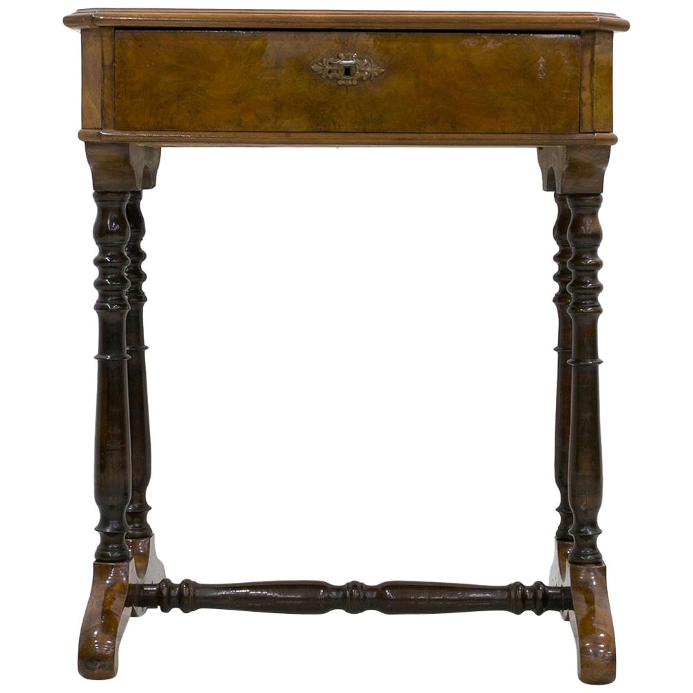 Biedermeier Decorative Thread Table with Marquetry Details, France, circa 1820 For Sale