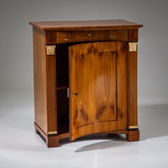 Biedermeier Demi-Cabinet with Pilasters, Circa 1820