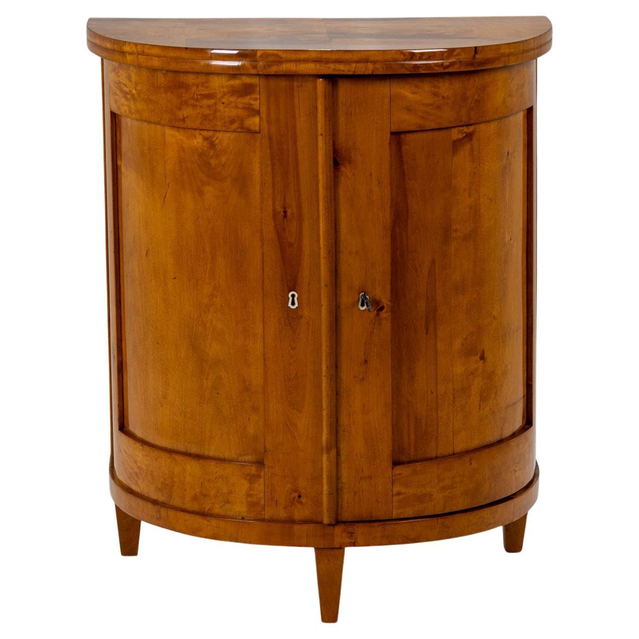 Biedermeier Demi-Lune Cabinet, circa 1830 For Sale